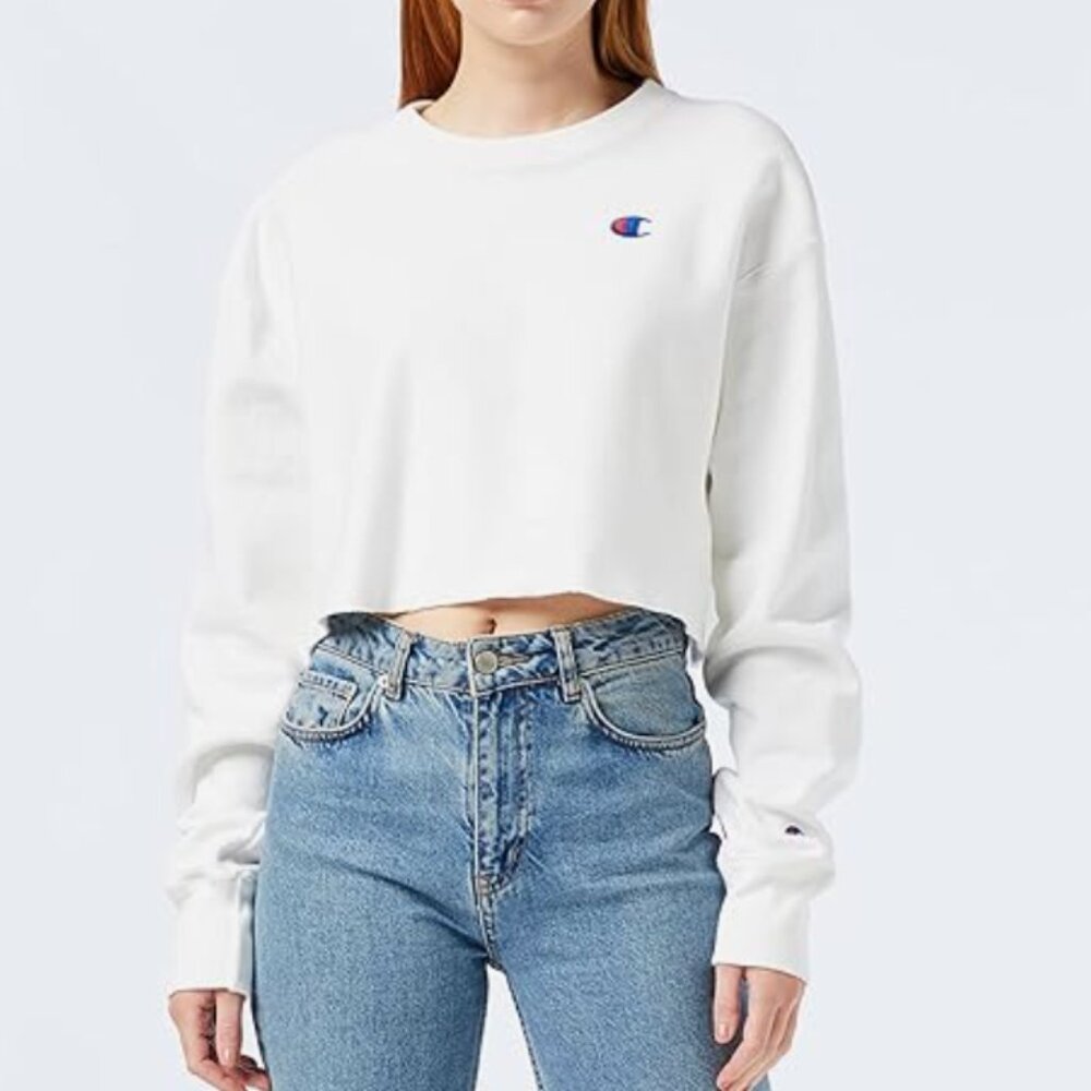 Champion Women's Reverse Weave Cropped Crewneck Size Small